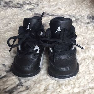 Air Jordan baby boy black high top tennis shoes